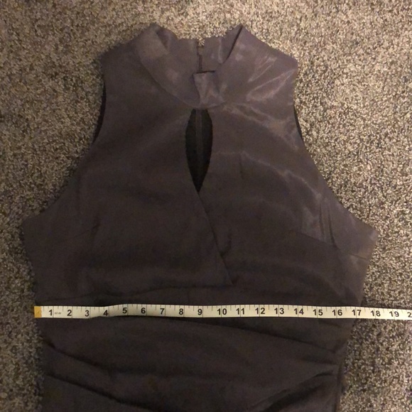 Le Chateau Grey Halter Cocktail Dress - Picture 4 of 8